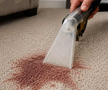 Carpet stains before professional treatment in Richardson TX
