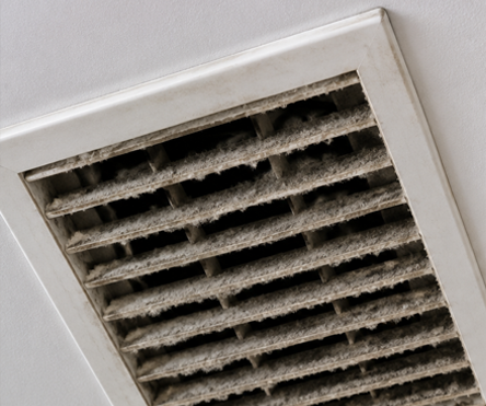 Air vents before professional cleaning in Richardson TX
